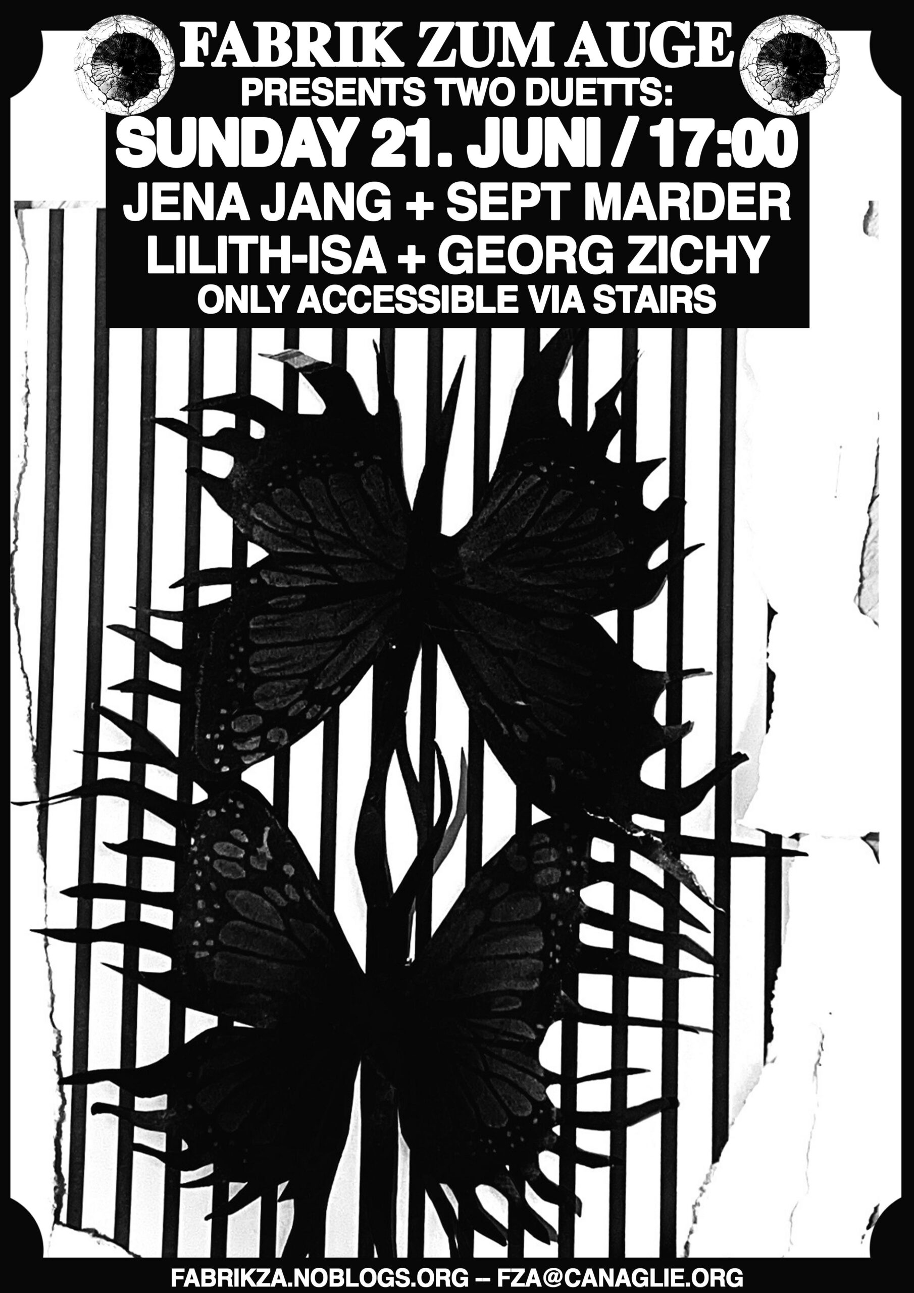 Concert, 21. Juni 2026: JENA JANG + SEPT MARDER & LILITH-ISA + GEORG ZICHY