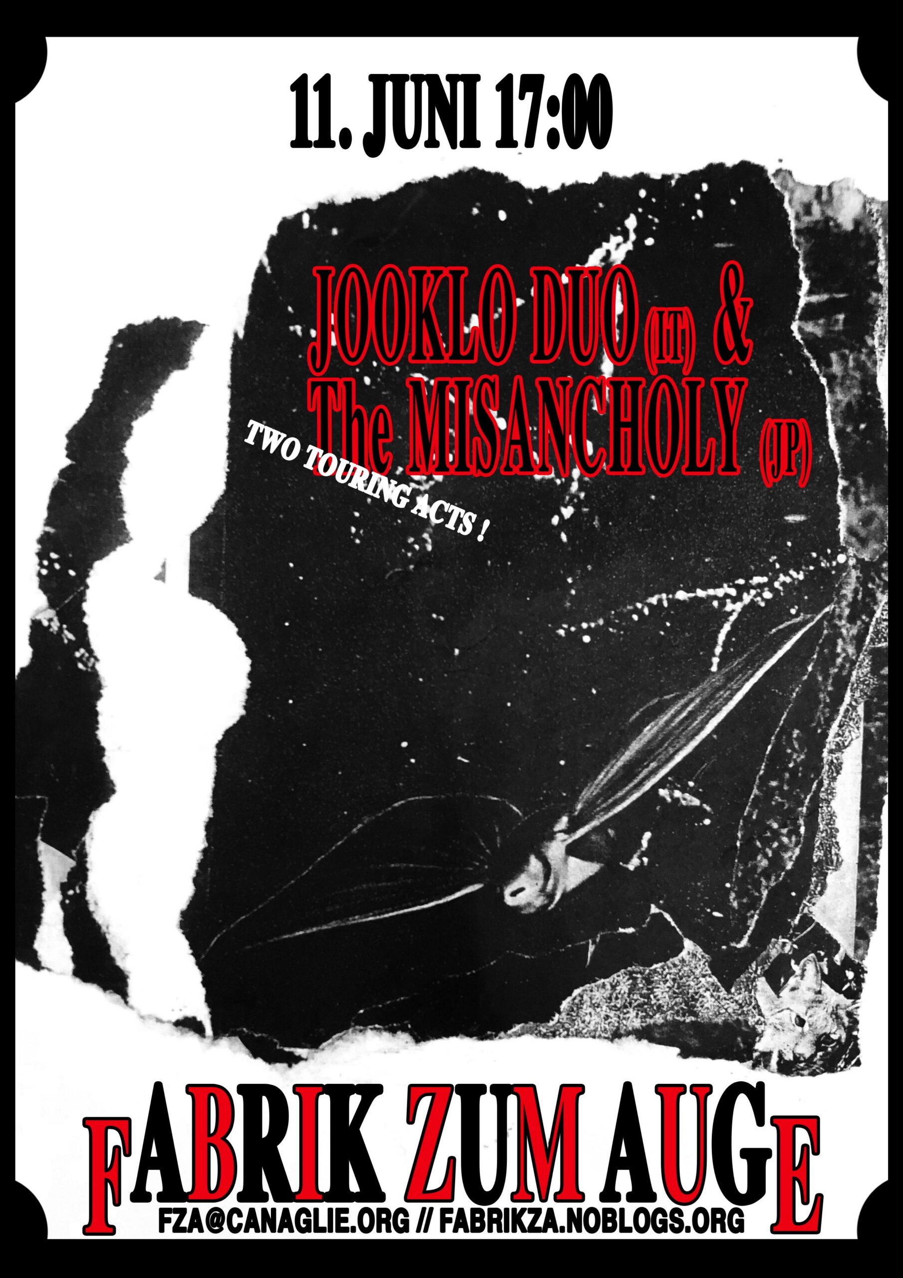 Concert, 11. Juni 2026: JOOKLO DUO (IT) & THE MISANCHOLY (JP)